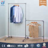 Multi-Functional Single Pole Clothes Hanger with Wheels