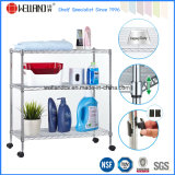 Rolling DIY Chrome Metal Wire Bath Shelf Rack, NSF Approval