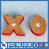 Wooden Christmas Candle Holder with X and O Sign