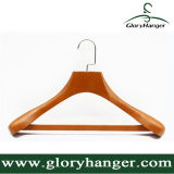 Luxury Matte Wood Hangers with Slip Square Bar, Coat/Suit Hanger