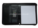 A4 Business Leather Compendium Holder with Calculator