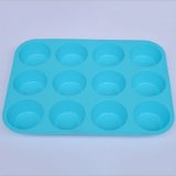 Eco-Friendly Silicone Mold Round Cake 12 Cup Cake Mould