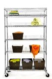 5 Layers Mobile Wire Shelving for Warehouse and Garage