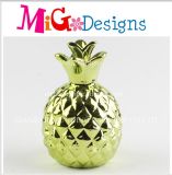 Green Decoration Pineapple Shaped Ceramic Money Bank