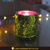 Wholesale Electroplating Anaglyph Colorful Glass Candlestick