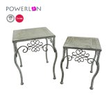 S/2 Small Metal Square Planter Stand