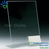 Free Standing Clear Acrylic Menu Display Holder for Resuarant and Hotel