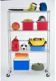 4-Tier 500lbs Heavy Duty NSF Approved Chrome Wire Shelf Shelving Unit, Adjustable Shelf Space & No Tools Assembly