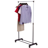 Adjustable Clothes Rail, Silver Single Garment Rack