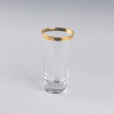 Machine Press Shot Glass with Gold Edge