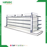 Single Sided Wall Supermarket Gondola Shelf Display Rack with LED Light Lamp Box