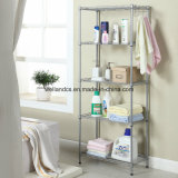 Top Quality Adjustable Shelf 5 Tiers Light Duty Shelving Metal Wire Rack for Bathroom