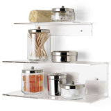 3 Layers Wall Mounted Acrylic Kitchenware Shelves, Kitchenware Display Racks