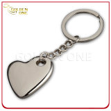 Custom Heart Shape Blank Shiny Nickel Metal Key Holder