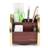 Wooden Desk Organizer for Stationery Storage with Removable Chassis