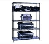 Light Duty 5 Shelf Epoxy Black Adjustable Metal Storage Rack Shelving Unit
