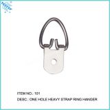101 One Hole Heavy Strap D-Ring Hanger in Nickle