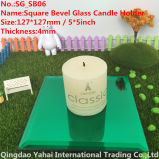 4mm Green Glass Mirror Candle Holder