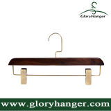 Top Quality Lacquer Wood Pant Hangers with Two Clip