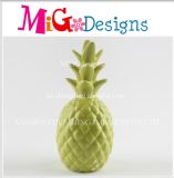 Green Ceramic Lovely Decoration Pineapple Shaped Money Bank