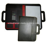 Matching Color PU Leather Handle Portfolio with Calculator