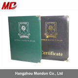 China Factory Leather Folder Certificate Cover with Logo