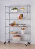 NSF Approval 6 Tiers Restaurant Kitchen Shelving Rack with Shelf Ledges