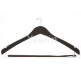 Wooden Suit Hanger with Pant-Locking Bar (YW204-7714-NDK)