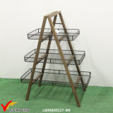 Handmade Vintage Adjustable 3 Tier Wood Storage Rack