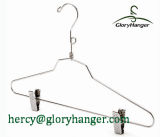 Chrome Plated Metal Hanger with Metal Clips, Metal Top Hanger Sales