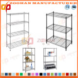 Adujustable Chrome House or Office Storage Wire Shelving Rack Unit (Zhw15)