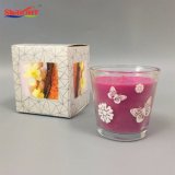 Candy Jar Luxury Loyal Pink Glass Candle with Rose Scent