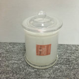 Australia White Inner Spraying Glass Jar Candle with Glass Lid