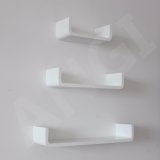 Wooden Wall Shelf Set of 3 U Shape Rounded Edge