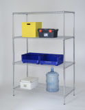 NSF Approval Adjustable Heavy Duty 4 Tiers Industrial Chrome Metal Storage Shelf Rack