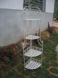 Antique White Iron Garden Flower Shelf Rack Wholesale