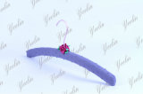Romantic Flowers Satin Padded Hanger for Dress /Garment Hanger with Shiny Chrome Hook (YLFBCV010W-1)