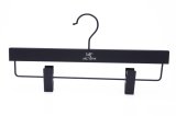 New Promotion Black Plastic Pants Hanger with Plastic Clips Custom