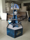 Four Tires Cardboard Floor Display Stand for Sports Goods