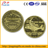 3D Helicopter Antique Bronze Metal Challenge Coin (Series 2)