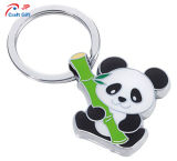 Customized Panda Shape Zinc Alloy Keychain for Sale