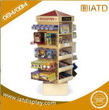 Pop up Wooden Magazine Newspaper Display Wall Storage Supermarket Shelf for Sales Promotion