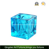 Faceted Cube Votive Glass Lamp