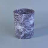 Marble Printing Glass Candle Holders for Home Decoration