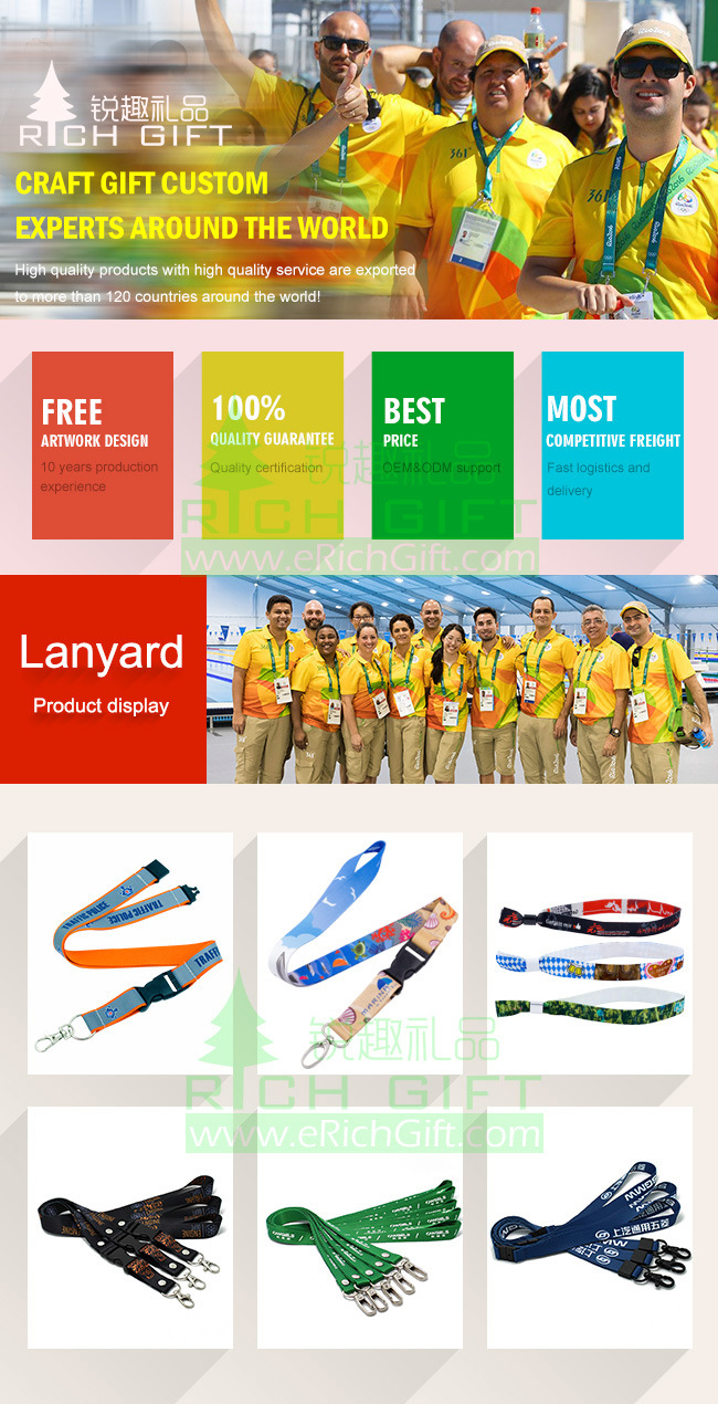 Custom Fashion Promotional Gift Printed Neck Polyester Printing Woven Sublimation Mobile Phone Promotion Nylon ID Card Holder Strap Lanyard No Minimum Order