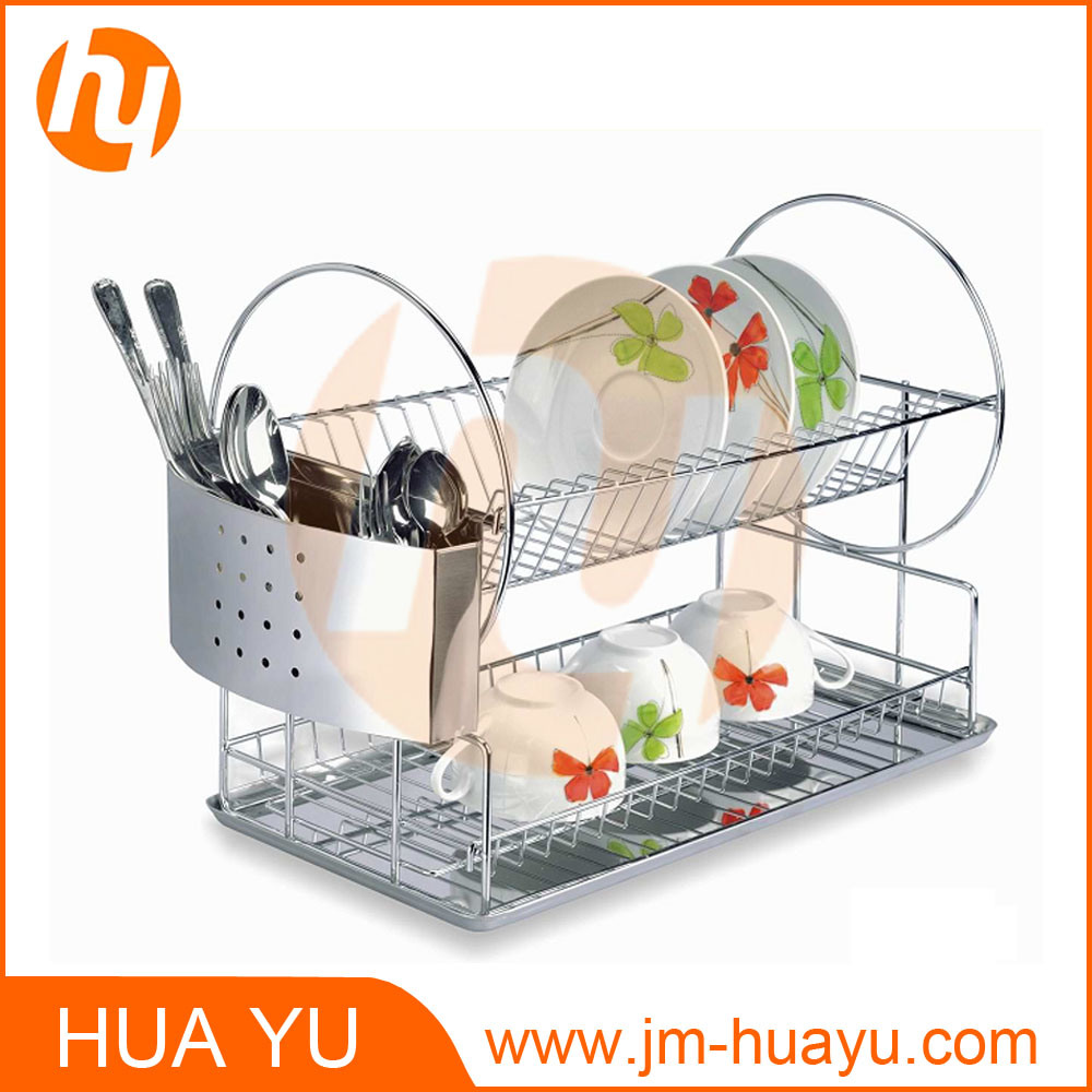 Stainless Steel Two Tier Dish Rack